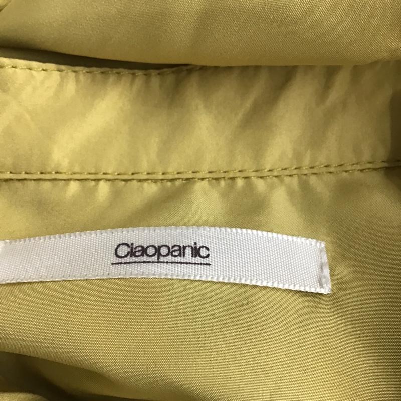 チャオパニック CIAOPANIC シャツ、ブラウス 長袖 145213 ケープ襟 7号 無地 黄緑 / イエローグリーン /  レディース USED 古着 中古 10087083