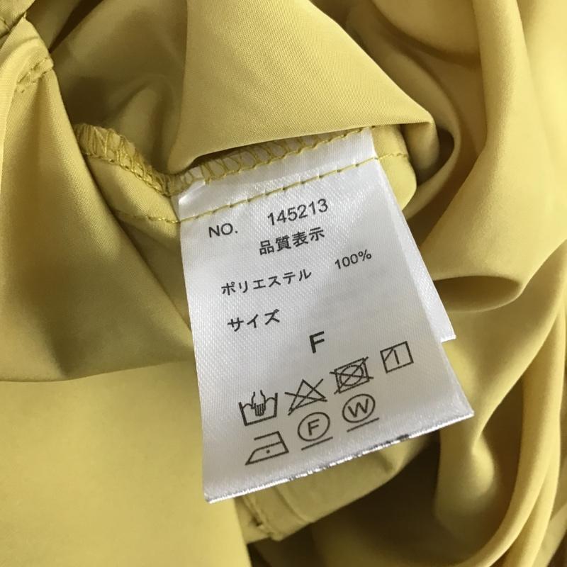 チャオパニック CIAOPANIC シャツ、ブラウス 長袖 145213 ケープ襟 7号 無地 黄緑 / イエローグリーン /  レディース USED 古着 中古 10087083