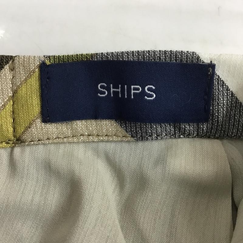 シップス SHIPS スカート ロングスカート ミモレ丈 38 チェック 白 / ホワイト / X 黒 / ブラック / X 茶 / ブラウン / X 黄 / イエロー /  レディース USED 古着 中古 10087107