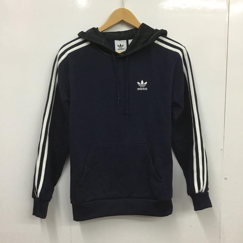 アディダス adidas パーカー 長袖 ED7017 XS 無地 紺 / ネイビー /  メンズ USED 古着 中古 10087228