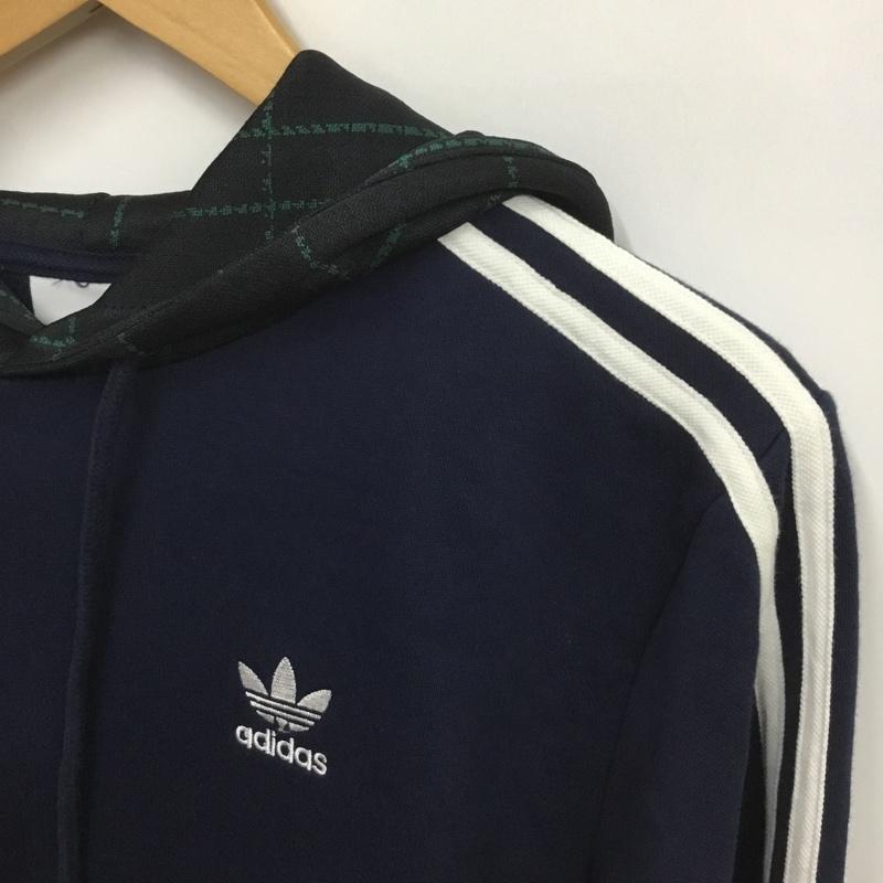 アディダス adidas パーカー 長袖 ED7017 XS 無地 紺 / ネイビー /  メンズ USED 古着 中古 10087228