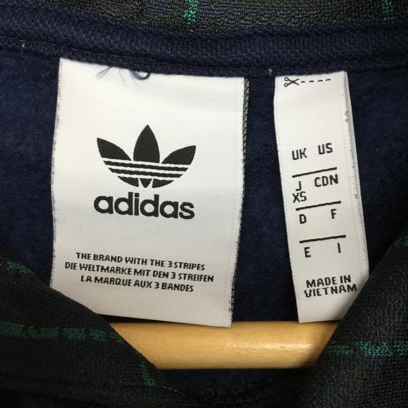 アディダス adidas パーカー 長袖 ED7017 XS 無地 紺 / ネイビー /  メンズ USED 古着 中古 10087228