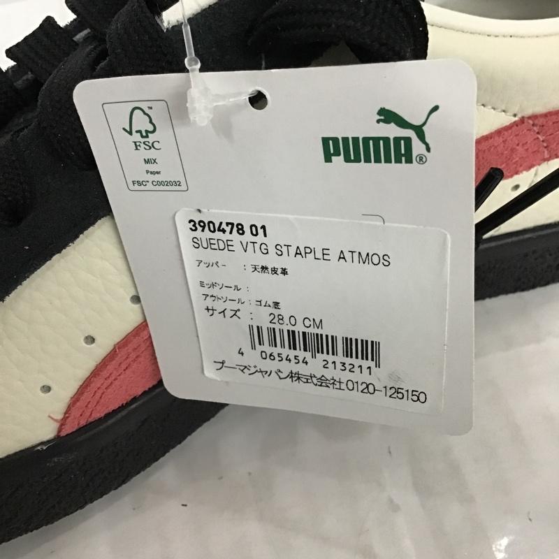 プーマ PUMA スニーカー スニーカー 390478 01 SUEDE VTG STAPLE ATMOS 28cm 箱有 28.0cm ロゴ、文字 黒 / ブラック / X 桃 / ピンク / X アイボリー / アイボリー /  メンズ USED 古着 中古 10087232