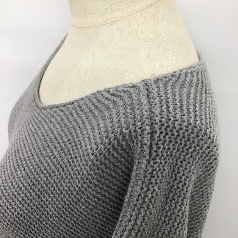 グリーンレーベルリラクシング green label relaxing ワンピース ひざ丈スカート 3526-105-1595 無地 灰 / グレー /  レディース USED 古着 中古 10087249