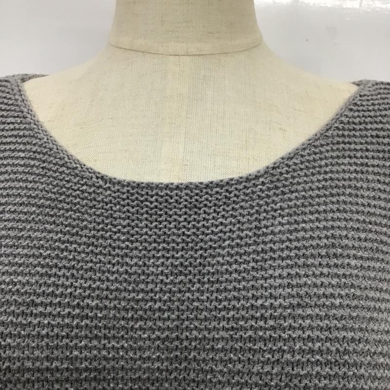 グリーンレーベルリラクシング green label relaxing ワンピース ひざ丈スカート 3526-105-1595 無地 灰 / グレー /  レディース USED 古着 中古 10087249