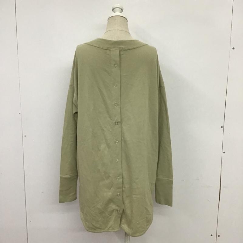 アズールバイマウジー AZUL BY MOUSSY カットソー 長袖 250DAS80-088H BACK BUTTON LONG T S 無地 薄緑 / ライトグリーン /  レディース USED 古着 中古 10087251