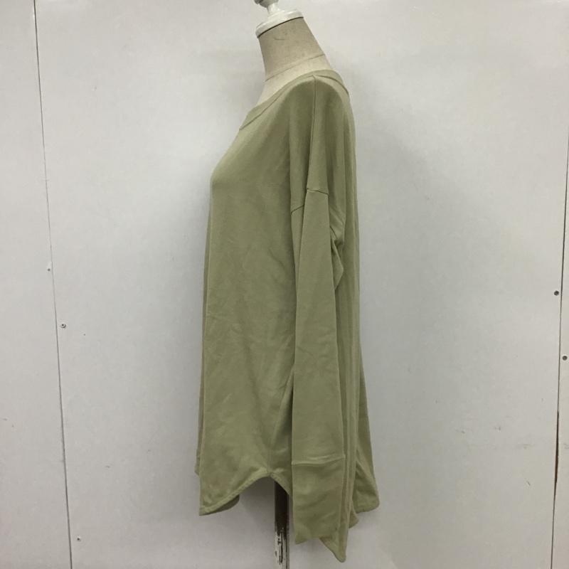 アズールバイマウジー AZUL BY MOUSSY カットソー 長袖 250DAS80-088H BACK BUTTON LONG T S 無地 薄緑 / ライトグリーン /  レディース USED 古着 中古 10087251