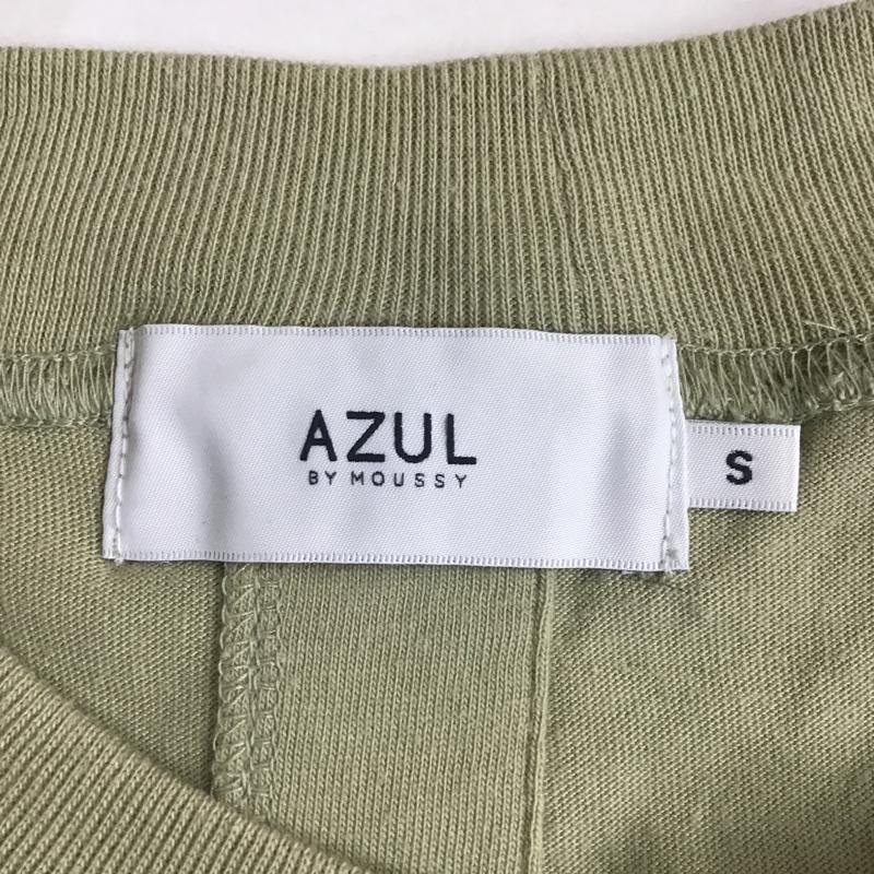 アズールバイマウジー AZUL BY MOUSSY カットソー 長袖 250DAS80-088H BACK BUTTON LONG T S 無地 薄緑 / ライトグリーン /  レディース USED 古着 中古 10087251