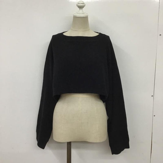 ローリーズファーム LOWRYS FARM ニット、セーター 長袖 FREE 無地 黒 / ブラック /  レディース USED 古着 中古 10087255