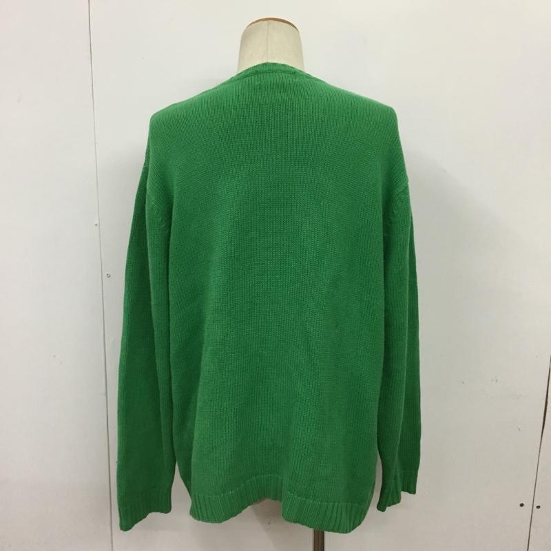 チャップス CHAPS ニット、セーター 長袖 コットン L ワンポイント 緑 / グリーン /  メンズ USED 古着 中古 10087282