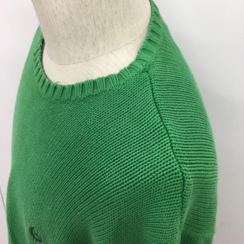 チャップス CHAPS ニット、セーター 長袖 コットン L ワンポイント 緑 / グリーン /  メンズ USED 古着 中古 10087282