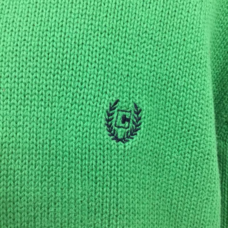 チャップス CHAPS ニット、セーター 長袖 コットン L ワンポイント 緑 / グリーン /  メンズ USED 古着 中古 10087282