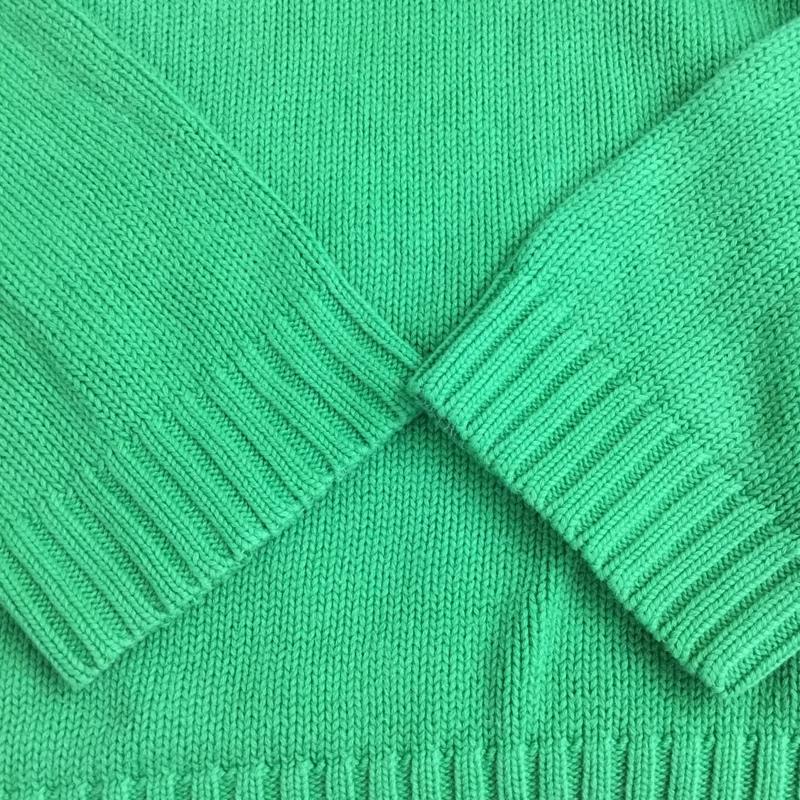 チャップス CHAPS ニット、セーター 長袖 コットン L ワンポイント 緑 / グリーン /  メンズ USED 古着 中古 10087282