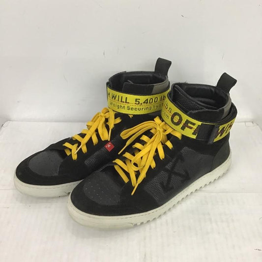 オフホワイト Off-White スニーカー スニーカー ハイカット 43 ロゴ、文字 黒 / ブラック / X 黄 / イエロー /  メンズ USED 古着 中古 10087352