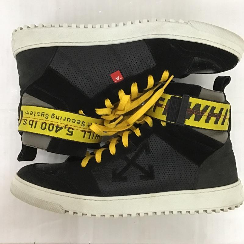 オフホワイト Off-White スニーカー スニーカー ハイカット 43 ロゴ、文字 黒 / ブラック / X 黄 / イエロー /  メンズ USED 古着 中古 10087352