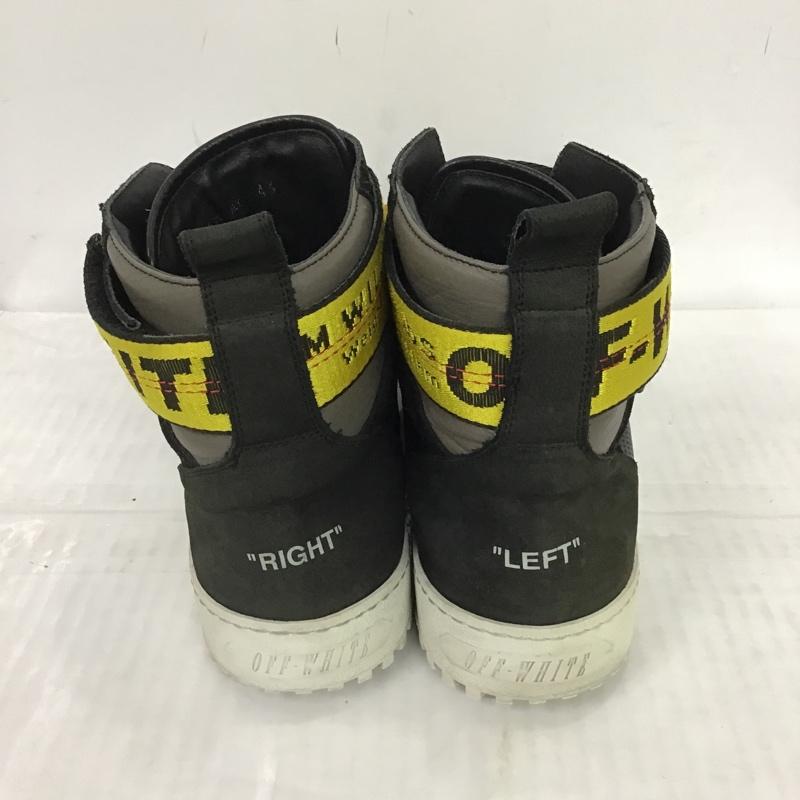 オフホワイト Off-White スニーカー スニーカー ハイカット 43 ロゴ、文字 黒 / ブラック / X 黄 / イエロー /  メンズ USED 古着 中古 10087352