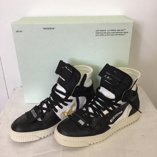 オフホワイト Off-White スニーカー スニーカー ハイカット 箱有 42 ロゴ、文字 白 / ホワイト / X 黒 / ブラック / X 黄 / イエロー /  メンズ USED 古着 中古 10087359