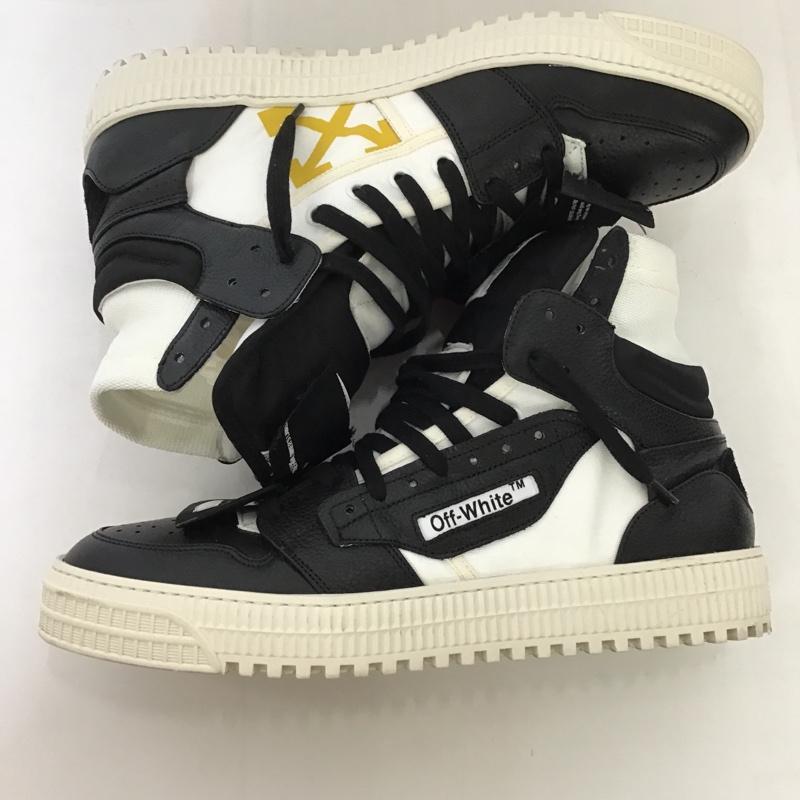 オフホワイト Off-White スニーカー スニーカー ハイカット 箱有 42 ロゴ、文字 白 / ホワイト / X 黒 / ブラック / X 黄 / イエロー /  メンズ USED 古着 中古 10087359