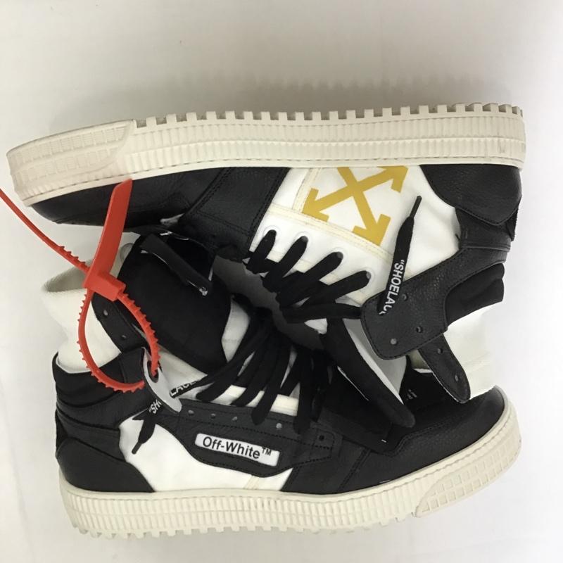 オフホワイト Off-White スニーカー スニーカー ハイカット 箱有 42 ロゴ、文字 白 / ホワイト / X 黒 / ブラック / X 黄 / イエロー /  メンズ USED 古着 中古 10087359