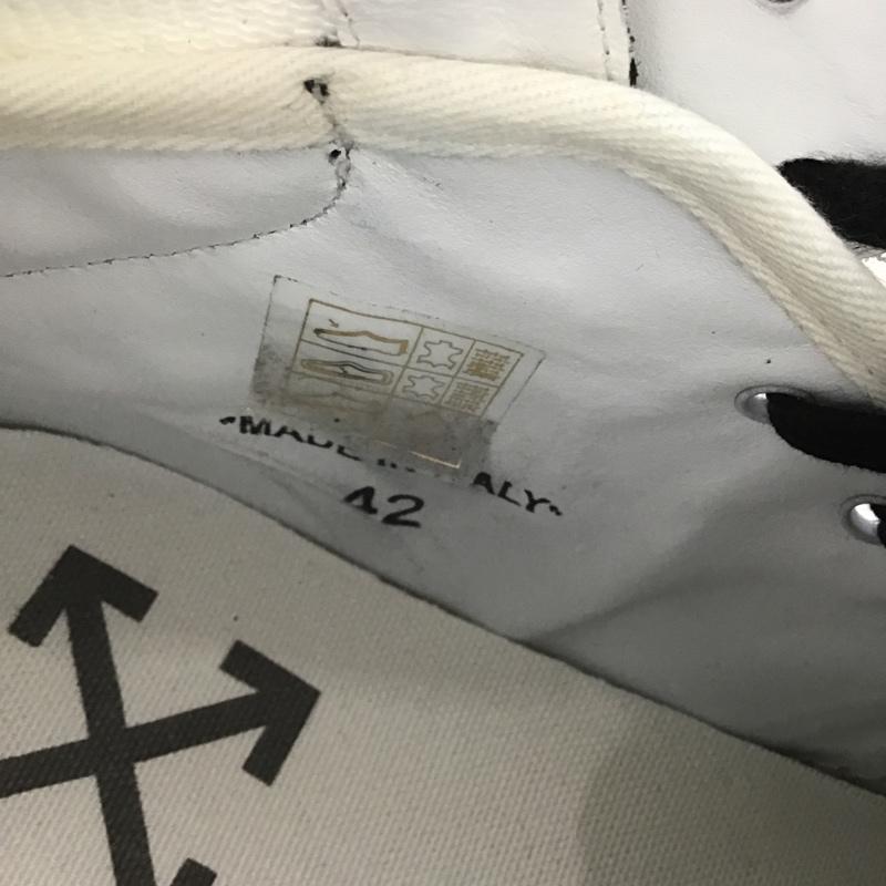 オフホワイト Off-White スニーカー スニーカー ハイカット 箱有 42 ロゴ、文字 白 / ホワイト / X 黒 / ブラック / X 黄 / イエロー /  メンズ USED 古着 中古 10087359