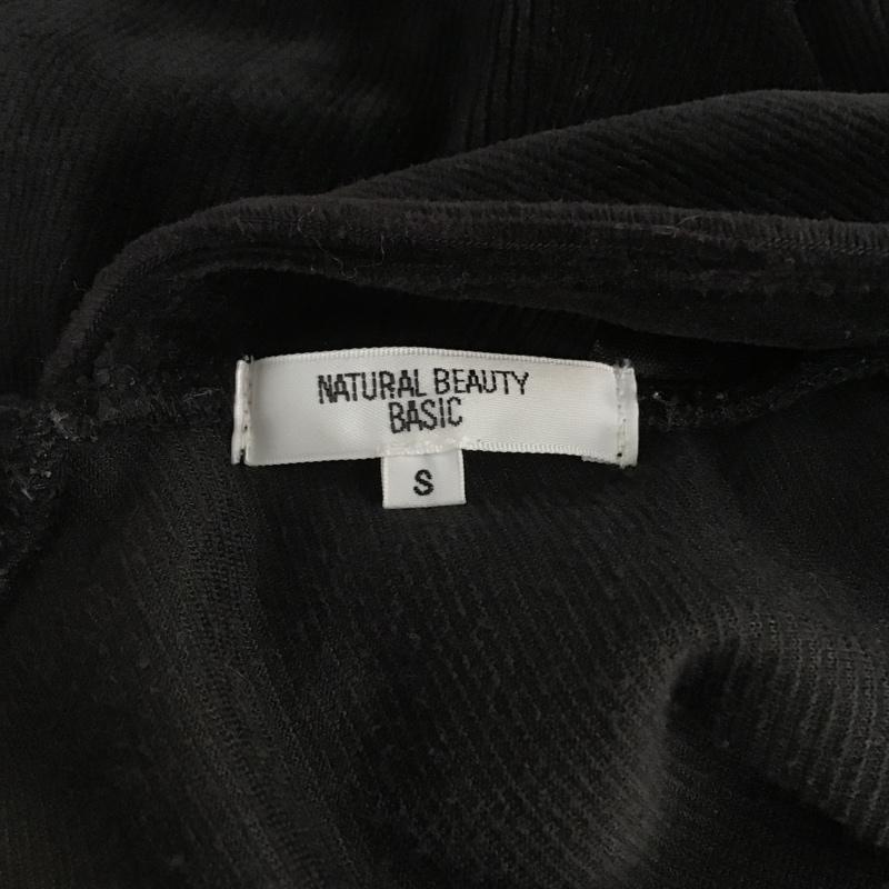 ナチュラルビューティーベーシック NATURAL BEAUTY BASIC ワンピース ひざ丈スカート S 無地 黒 / ブラック /  レディース USED 古着 中古 10087415