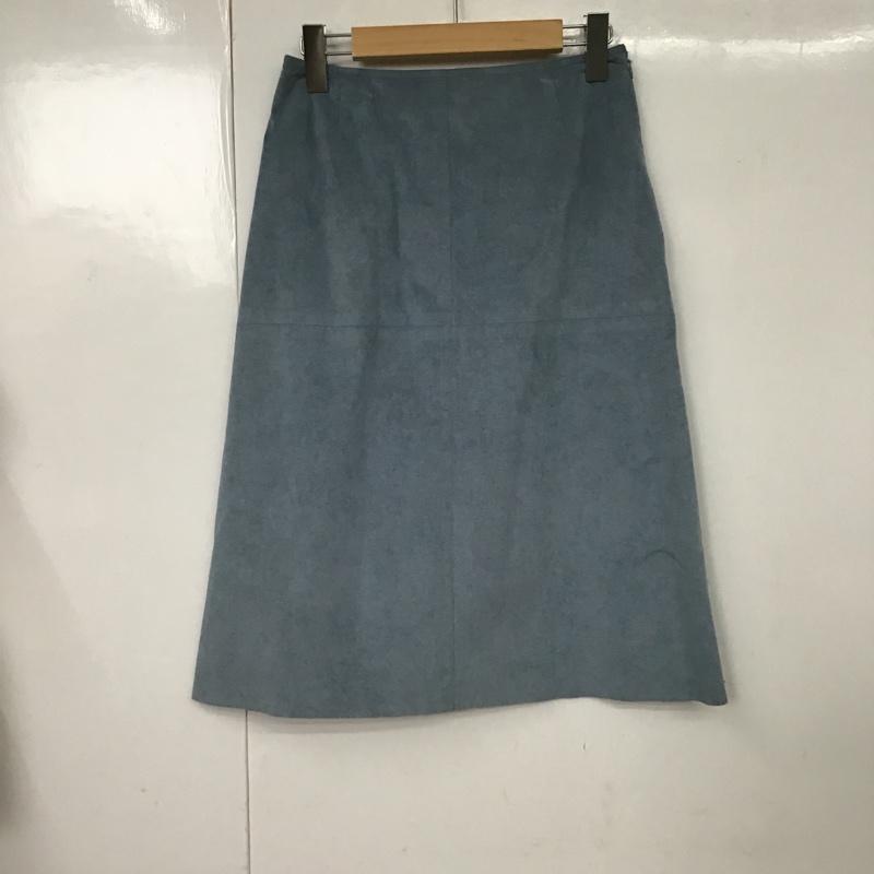 ニジュウサンク 23区 スカート ひざ丈スカート 38 無地 水色 / ライトブルー /  レディース USED 古着 中古 10087424
