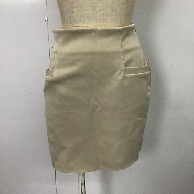 エモダ EMODA スカート ミニスカート S 無地 ベージュ / ベージュ /  レディース USED 古着 中古 10087425
