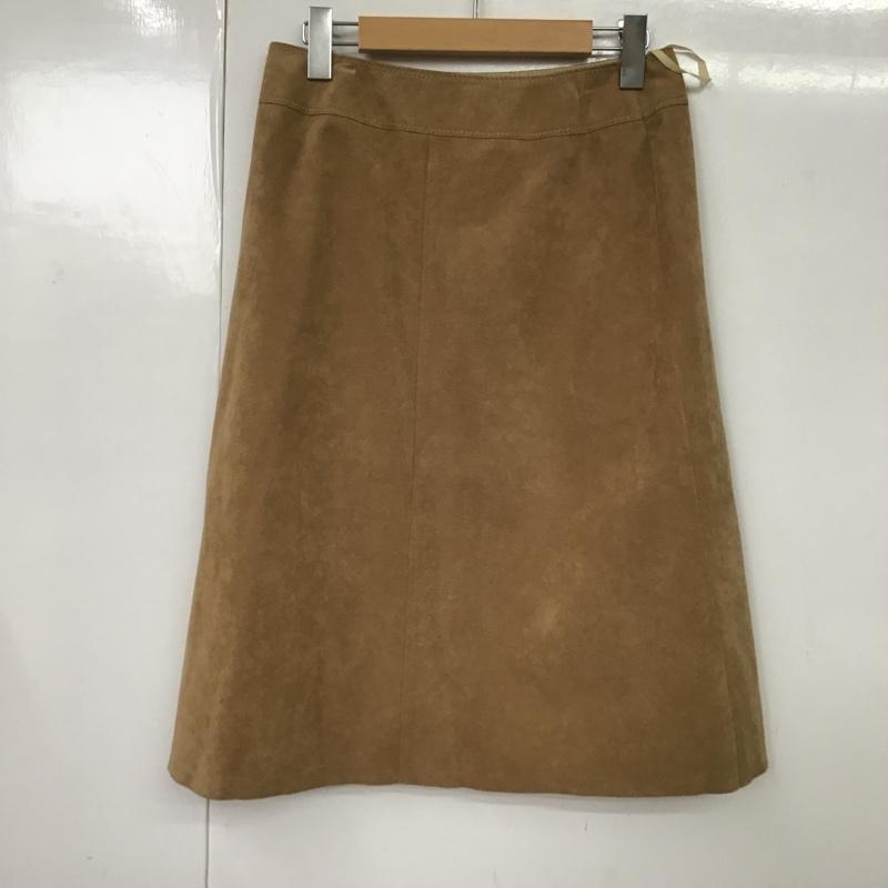 ナチュラルビューティーベーシック NATURAL BEAUTY BASIC スカート ミニスカート L 無地 茶 / ブラウン /  レディース USED 古着 中古 10087426