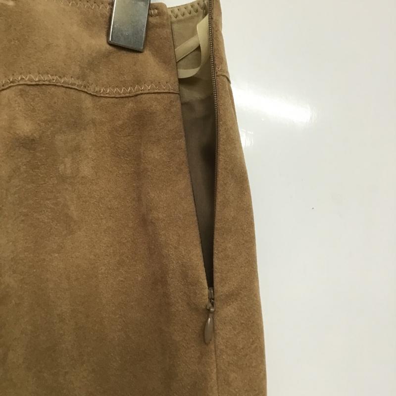 ナチュラルビューティーベーシック NATURAL BEAUTY BASIC スカート ミニスカート L 無地 茶 / ブラウン /  レディース USED 古着 中古 10087426