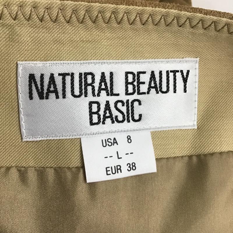ナチュラルビューティーベーシック NATURAL BEAUTY BASIC スカート ミニスカート L 無地 茶 / ブラウン /  レディース USED 古着 中古 10087426