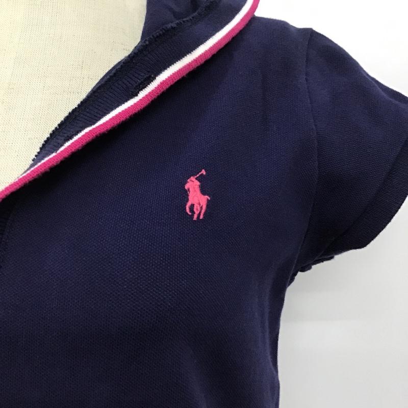 ラルフローレン RALPHLAUREN ワンピース ひざ丈スカート キッズ 160 フード付き 160cm ワンポイント 紺 / ネイビー / X 白 / ホワイト / X 桃 / ピンク /  ガールズ USED 古着 中古 10087499