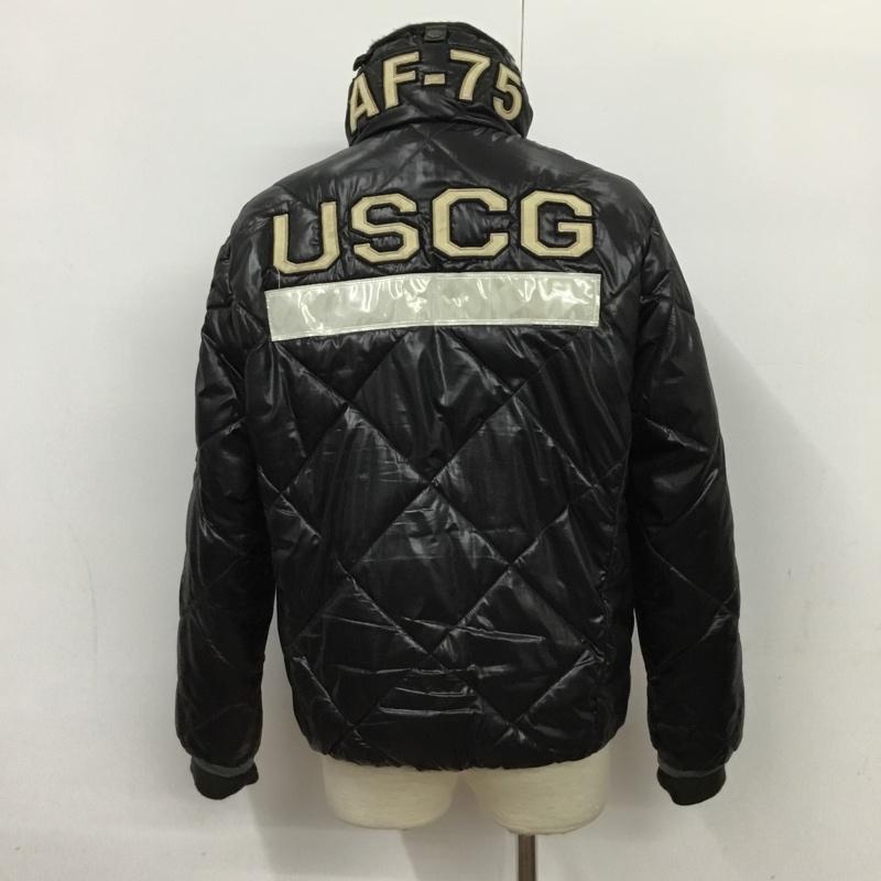 アヴィレックス AVIREX ジャケット、上着 ジャンパー、ブルゾン 6122069 AF-75 USCG 中綿 M ロゴ、文字 黒 / ブラック /  メンズ USED 古着 中古 10087508