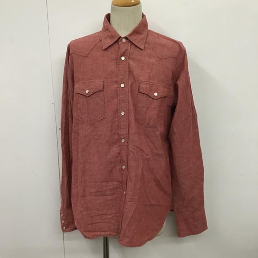 アベイシングエイプ A BATHING APE シャツ、ブラウス 長袖 ウエスタンシャツ L 刺繍 赤 / レッド /  メンズ USED 古着 中古 10087530
