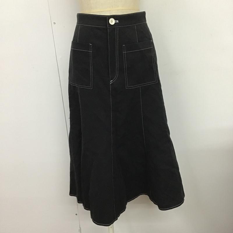 ノーリーズ NOLLEY'S スカート ロングスカート マーメイドスカート 36 無地 黒 / ブラック /  レディース USED 古着 中古 10087615