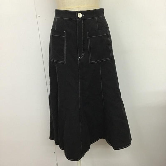 ノーリーズ NOLLEY'S スカート ロングスカート マーメイドスカート 36 無地 黒 / ブラック /  レディース USED 古着 中古 10087615