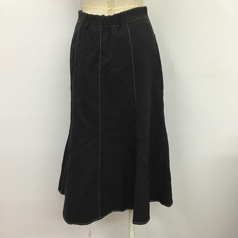 ノーリーズ NOLLEY'S スカート ロングスカート マーメイドスカート 36 無地 黒 / ブラック /  レディース USED 古着 中古 10087615