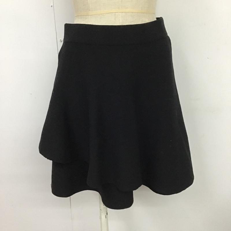 ザラベーシック ZARA BASIC スカート ミニスカート M 無地 黒 / ブラック /  レディース USED 古着 中古 10087650