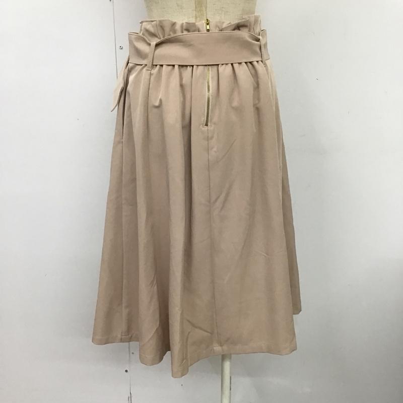 ナイスクラップ NICE CLAUP スカート ひざ丈スカート 無地 ベージュ / ベージュ /  レディース USED 古着 中古 10087658