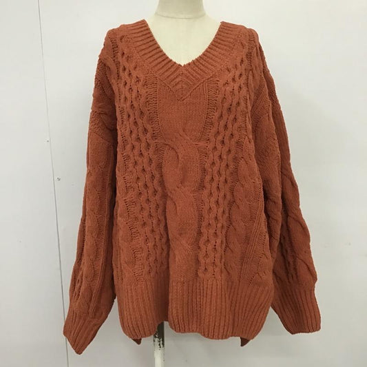 アズールバイマウジー AZUL BY MOUSSY ニット、セーター 長袖 M 無地 茶 / ブラウン /  レディース USED 古着 中古 10087667