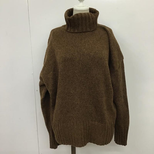 ローリーズファーム LOWRYS FARM ニット、セーター 長袖 FREE 無地 茶 / ブラウン /  レディース USED 古着 中古 10087669