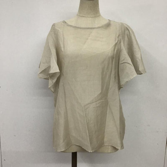 ナチュラルビューティーベーシック NATURAL BEAUTY BASIC カットソー 半袖 M 無地 ベージュ / ベージュ /  レディース USED 古着 中古 10087679
