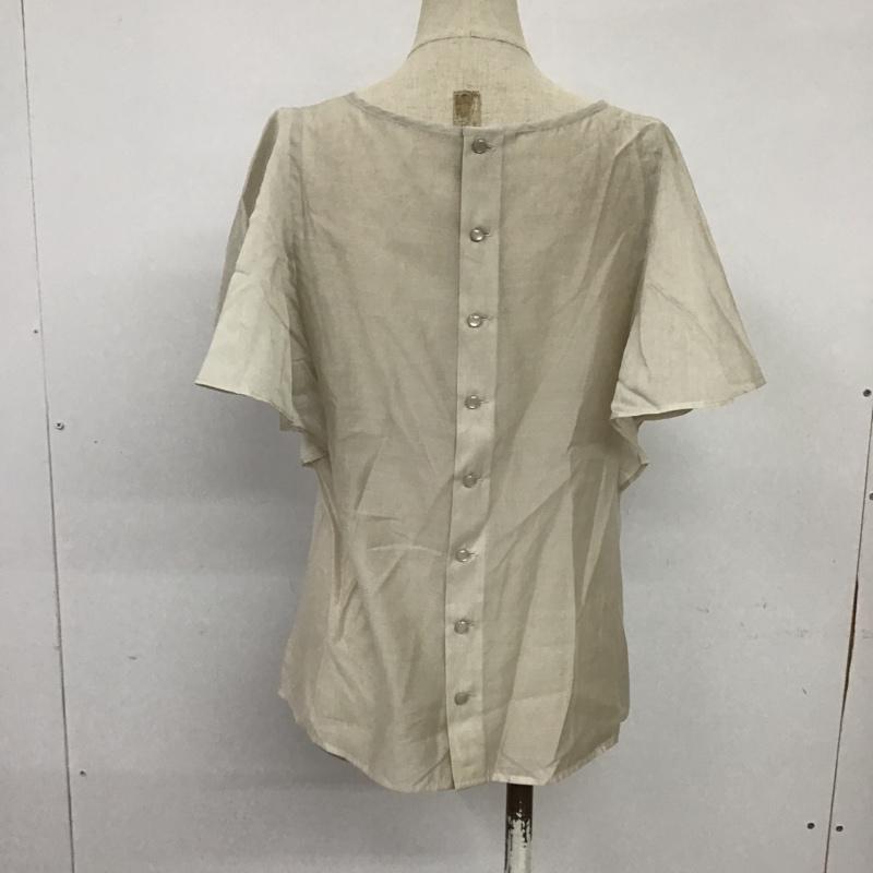 ナチュラルビューティーベーシック NATURAL BEAUTY BASIC カットソー 半袖 M 無地 ベージュ / ベージュ /  レディース USED 古着 中古 10087679
