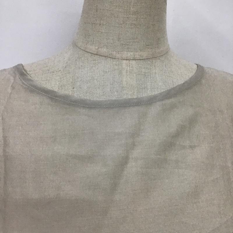 ナチュラルビューティーベーシック NATURAL BEAUTY BASIC カットソー 半袖 M 無地 ベージュ / ベージュ /  レディース USED 古着 中古 10087679