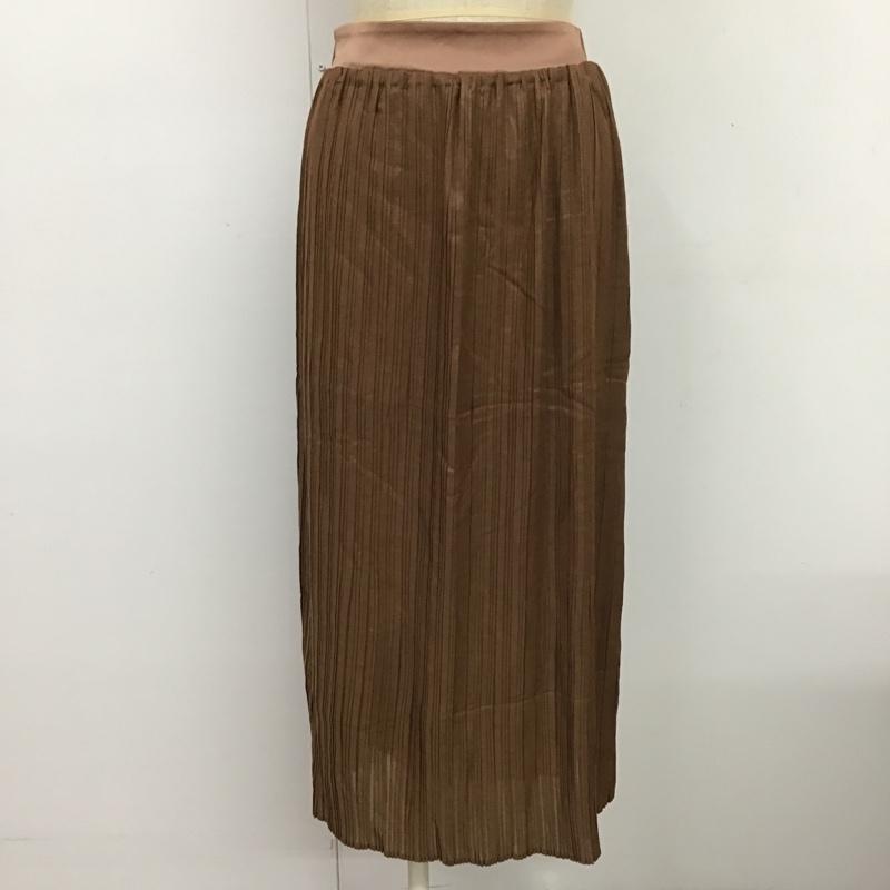 フラワー flower スカート ロングスカート プリーツスカート FREE 無地 茶 / ブラウン /  レディース USED 古着 中古 10087691
