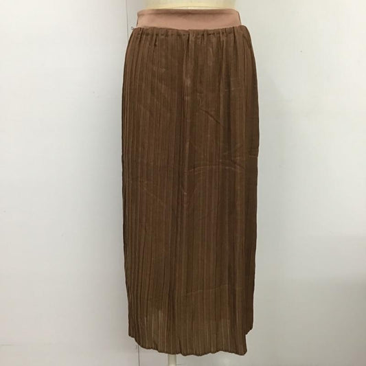 フラワー flower スカート ロングスカート プリーツスカート FREE 無地 茶 / ブラウン /  レディース USED 古着 中古 10087691