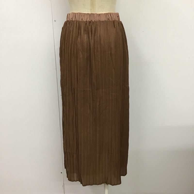 フラワー flower スカート ロングスカート プリーツスカート FREE 無地 茶 / ブラウン /  レディース USED 古着 中古 10087691