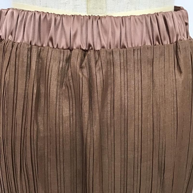フラワー flower スカート ロングスカート プリーツスカート FREE 無地 茶 / ブラウン /  レディース USED 古着 中古 10087691