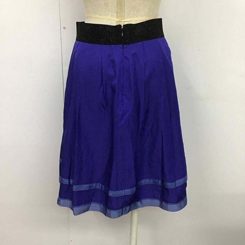 アンタイトル UNTITLED スカート ミニスカート 2 無地 青 / ブルー /  レディース USED 古着 中古 10087692