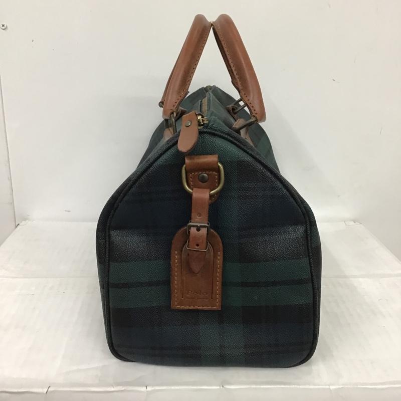 ポロラルフローレン POLO RALPH LAUREN ボストンバッグ ボストンバッグ ミニボストン ロゴ、文字 緑 / グリーン / X 紺 / ネイビー / X 黒 / ブラック / X 茶 / ブラウン /  レディース USED 古着 中古 10087717