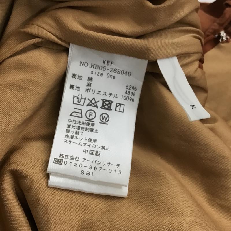 ケービーエフ KBF ワンピース ロングスカート KB05-26S040 バックレースアップワンピース 無地 茶 / ブラウン /  レディース USED 古着 中古 10087736